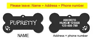 Personalized Pet ID Tag - Custom Engraved Stainless Steel Dog & Cat Name Tag