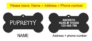 Personalized Pet ID Tag - Custom Engraved Stainless Steel Dog & Cat Name Tag