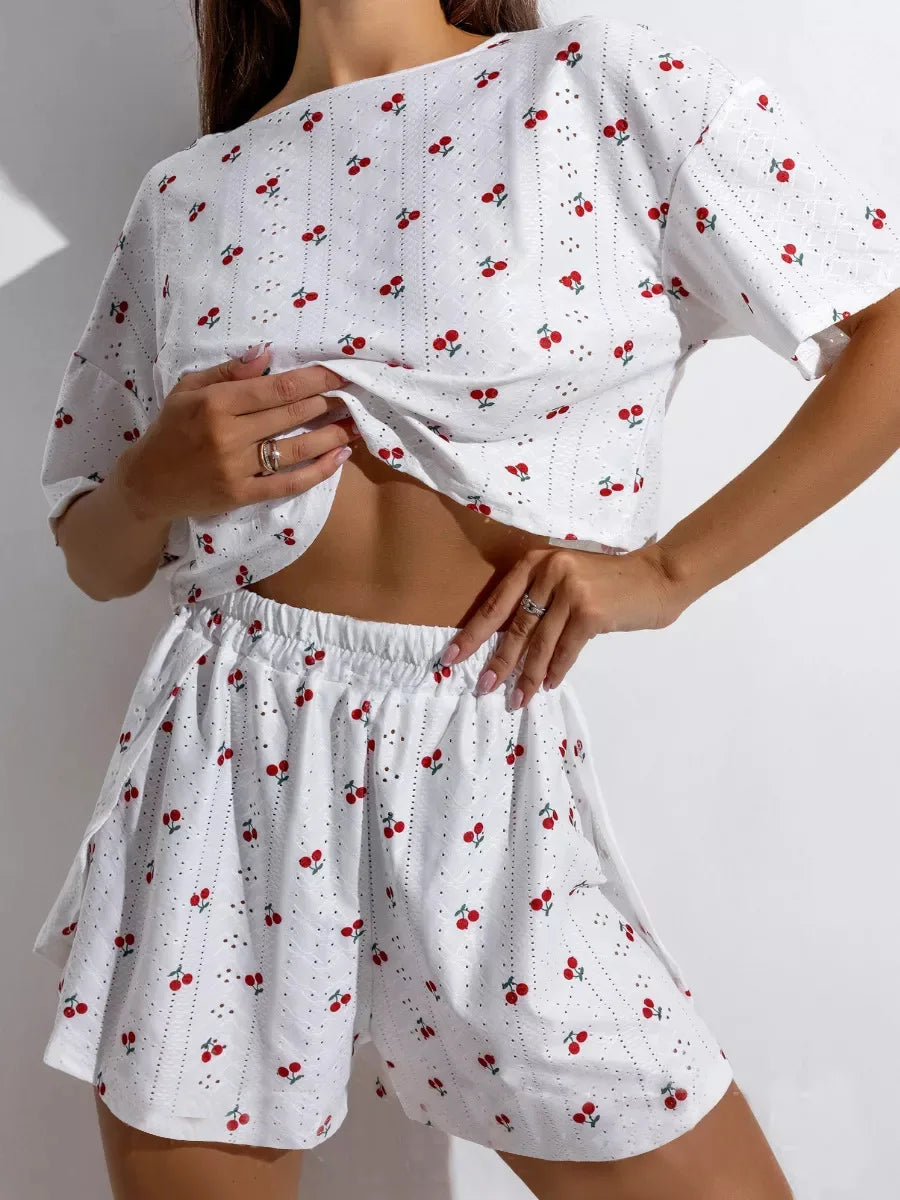 Breathable Sexy Pajama Shorts Lounge Set