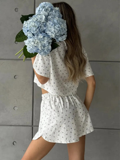 Breathable Sexy Pajama Shorts Lounge Set