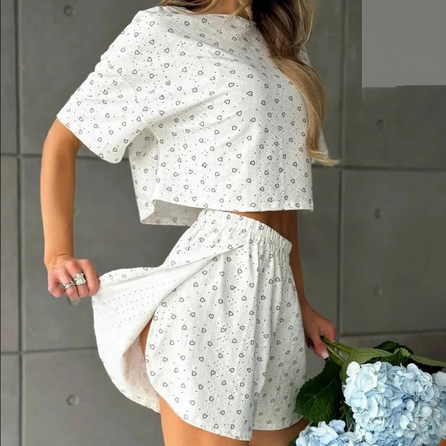 Breathable Sexy Pajama Shorts Lounge Set