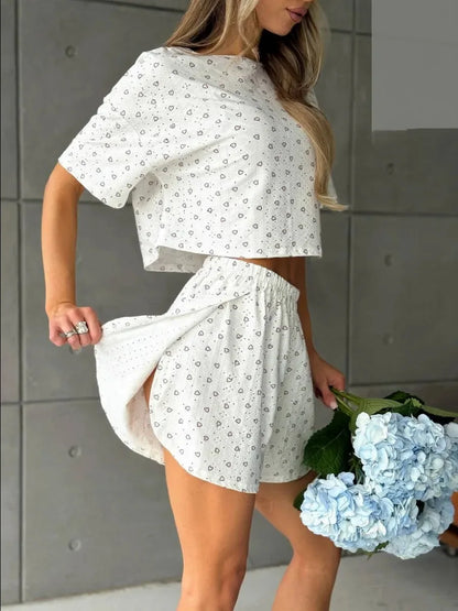 Breathable Sexy Pajama Shorts Lounge Set