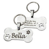Personalized Pet ID Tag - Custom Engraved Stainless Steel Dog & Cat Name Tag