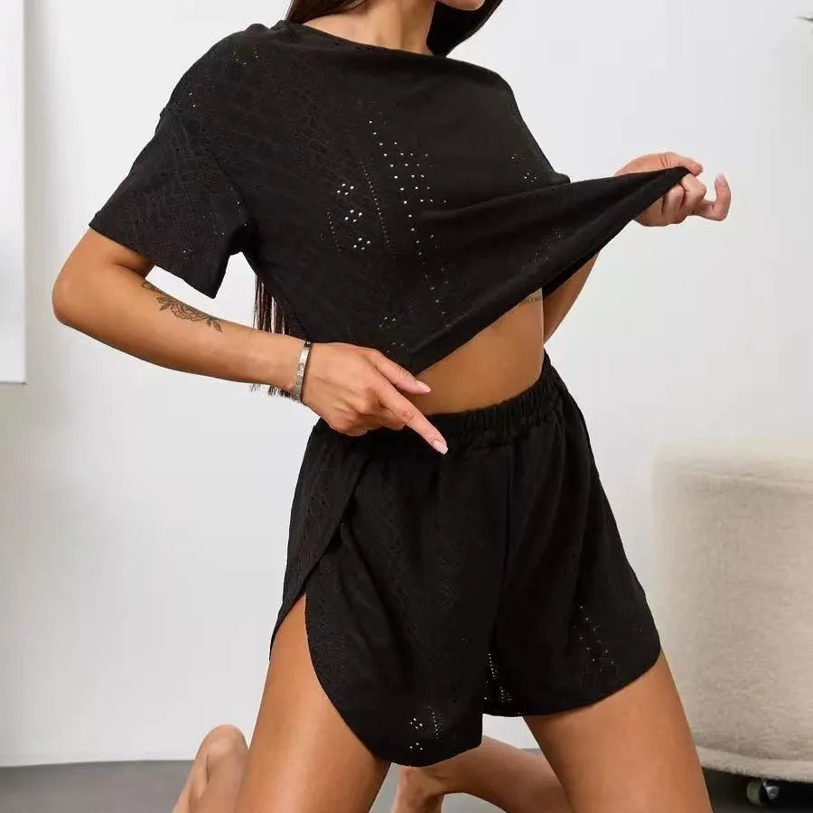 Breathable Sexy Pajama Shorts Lounge Set