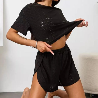 Breathable Sexy Pajama Shorts Lounge Set