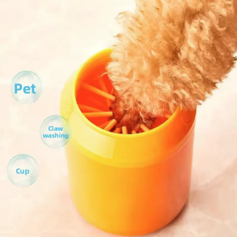 Dog paw cleaner cup size comparison for small and large breeds